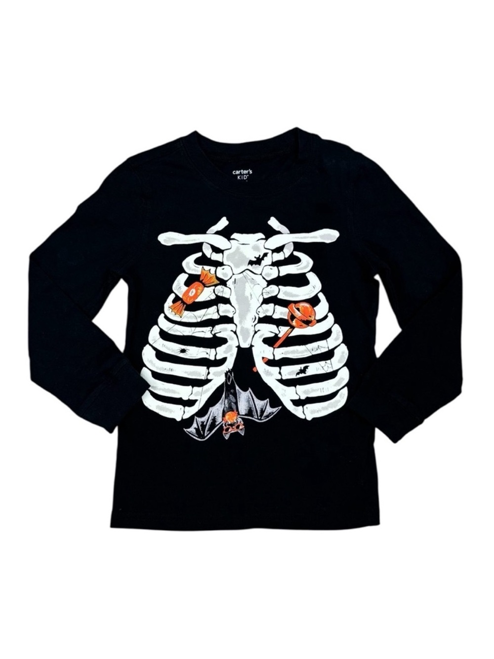 Carter’s Skeleton Halloween Shirt Like New Size 5